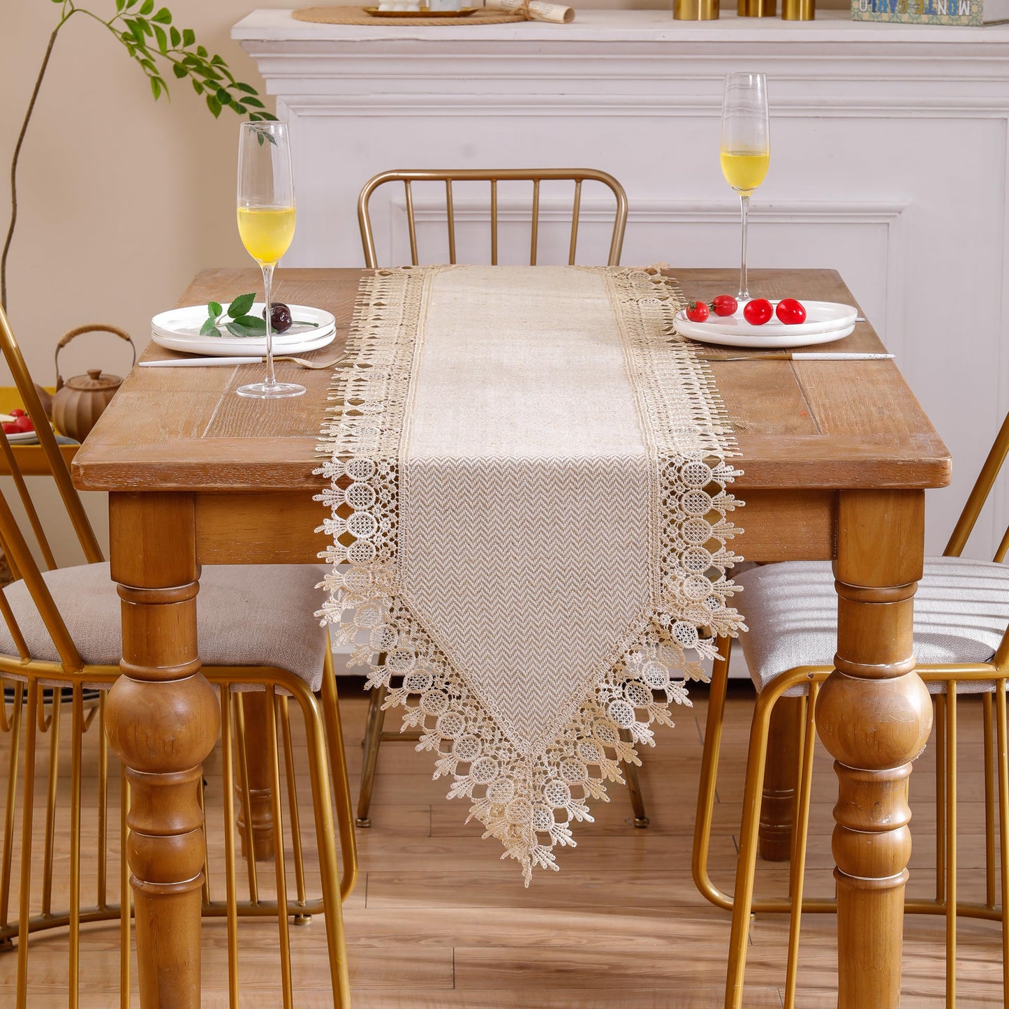 Textured Woven Table Runner – Modern Farmhouse Collection