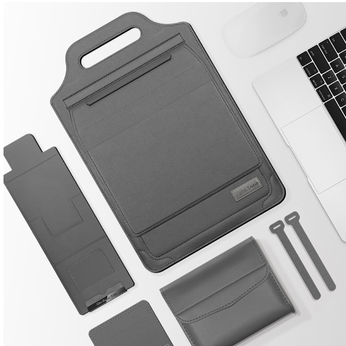 Premium Laptop Sleeve with Adjustable Stand & Phone Holder