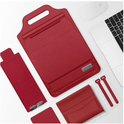 Premium Laptop Sleeve with Adjustable Stand & Phone Holder