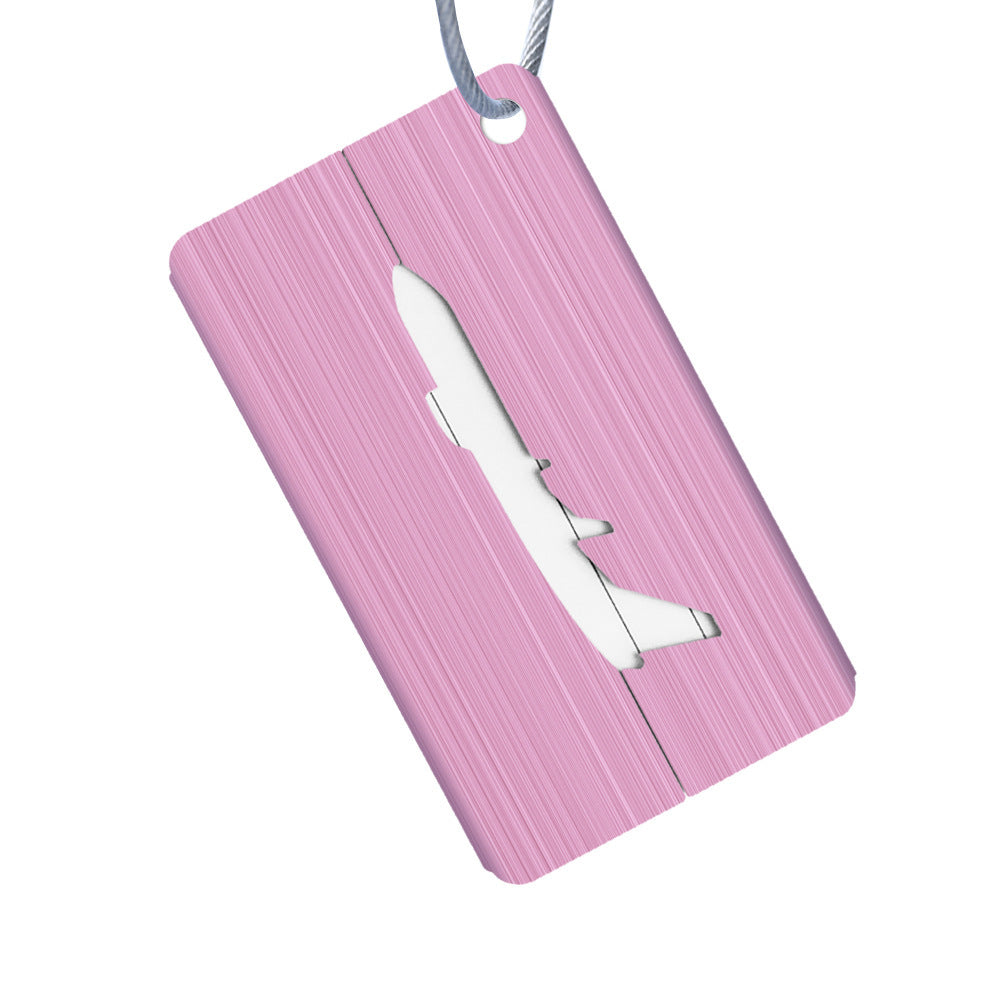 Aluminum Luggage Tag – Durable Travel ID Tag with Stainless Steel Ring