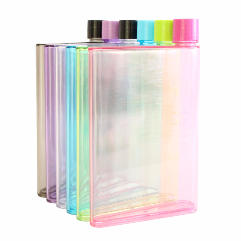 Slim Flat Water Bottle – BPA-Free Reusable Bottle That Fits Like a Notebook