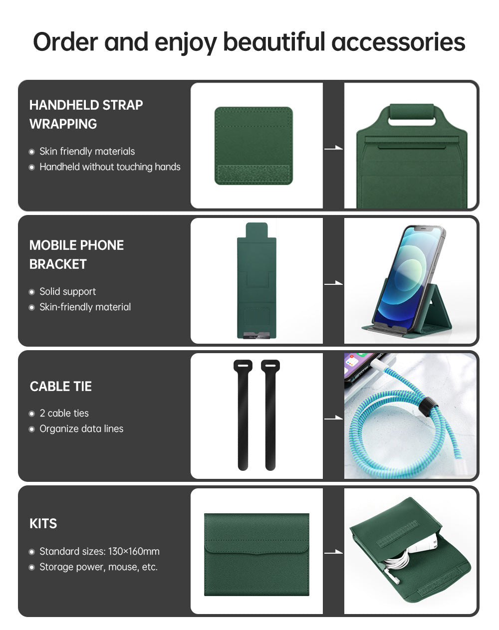 Premium Laptop Sleeve with Adjustable Stand & Phone Holder