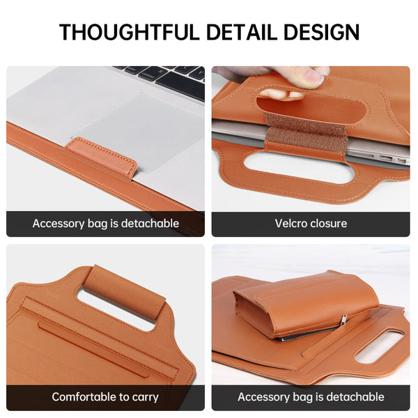 Premium Laptop Sleeve with Adjustable Stand & Phone Holder