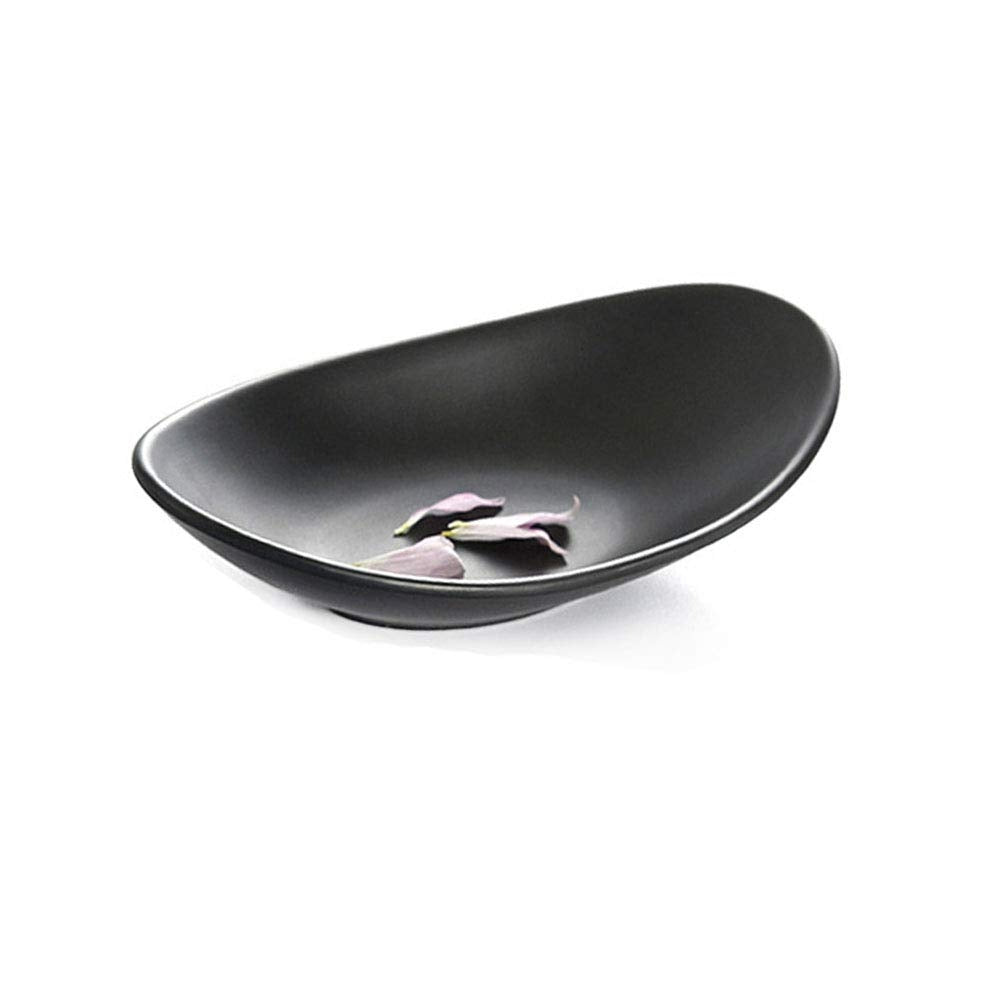 Black Oval Catchall Tray – Jewelry, Key & Nightstand Organizer