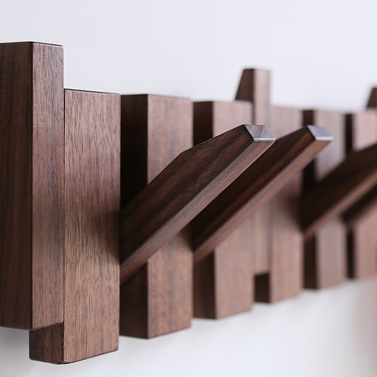 Simplicity Piano Key Wall Coat Rack | Wooden Foldable Wall Hooks | MODNUK