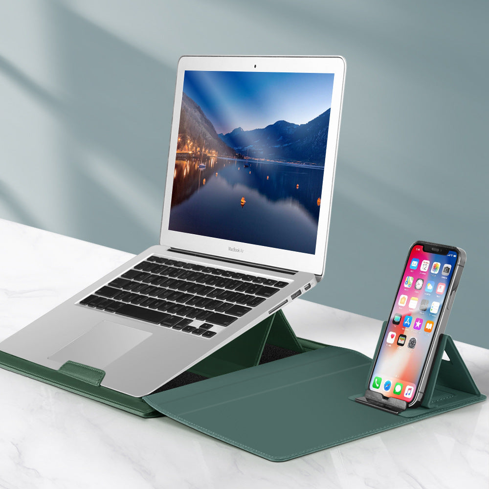 Premium Laptop Sleeve with Adjustable Stand & Phone Holder