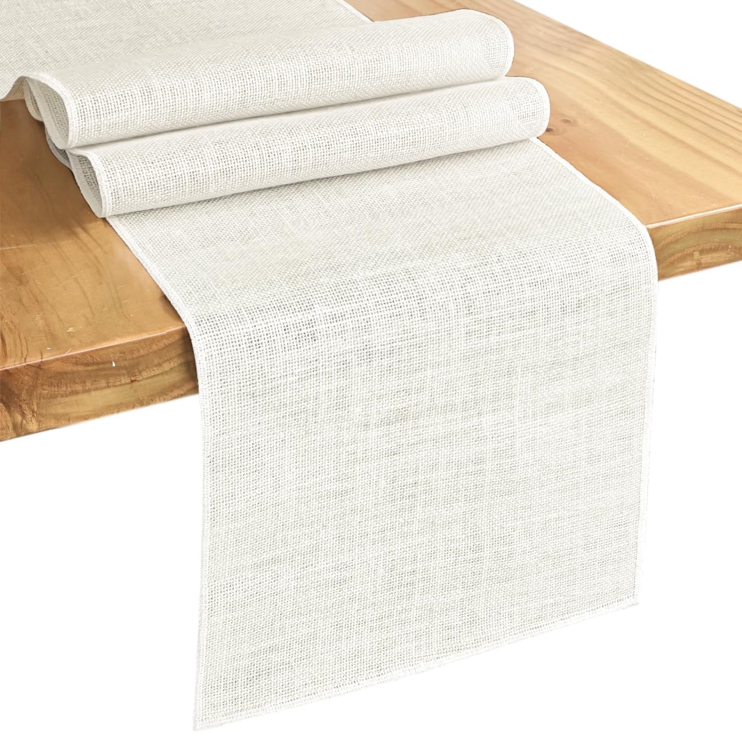 Natural Jute Burlap Table Runner – Farmhouse Collection