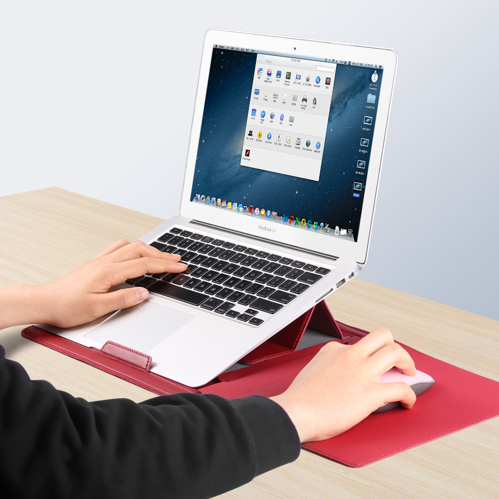 Premium Laptop Sleeve with Adjustable Stand & Phone Holder