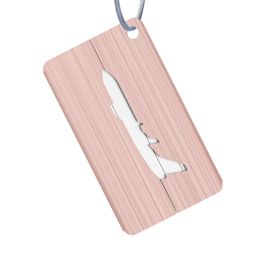 Aluminum Luggage Tag – Durable Travel ID Tag with Stainless Steel Ring