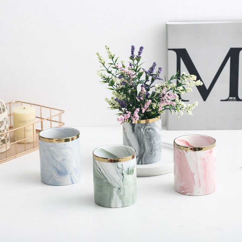 Metal Succulent Planter Set with Iron Vase and Stand