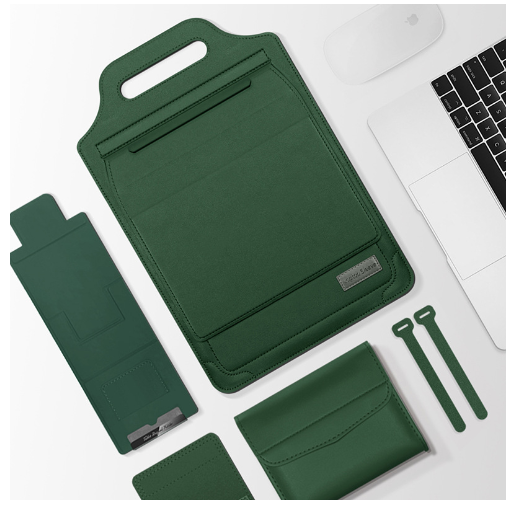 Premium Laptop Sleeve with Adjustable Stand & Phone Holder