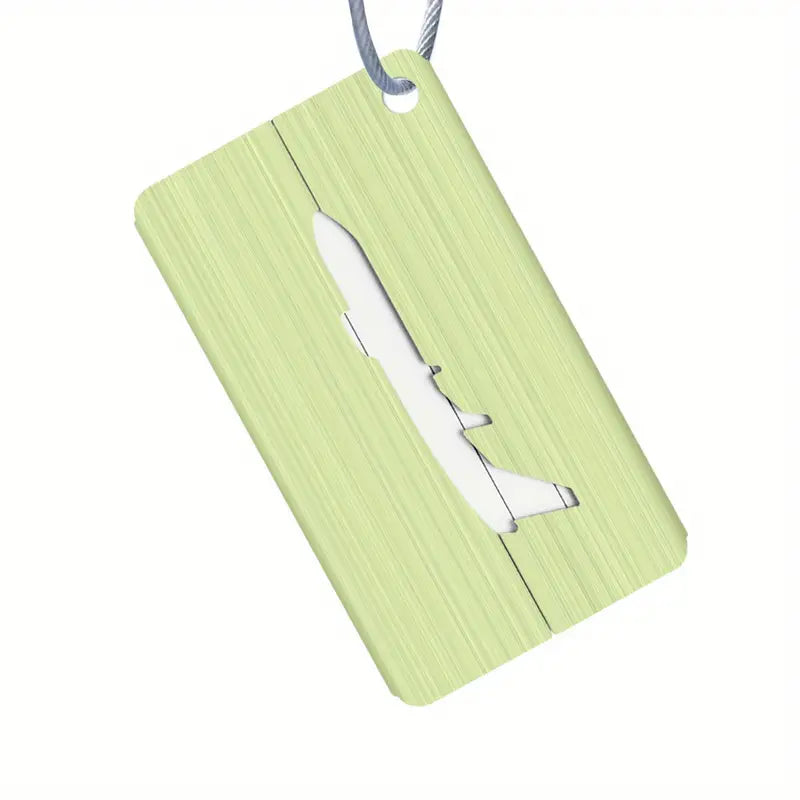 Aluminum Luggage Tag – Durable Travel ID Tag with Stainless Steel Ring
