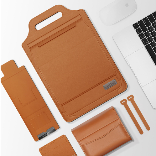 Premium Laptop Sleeve with Adjustable Stand & Phone Holder