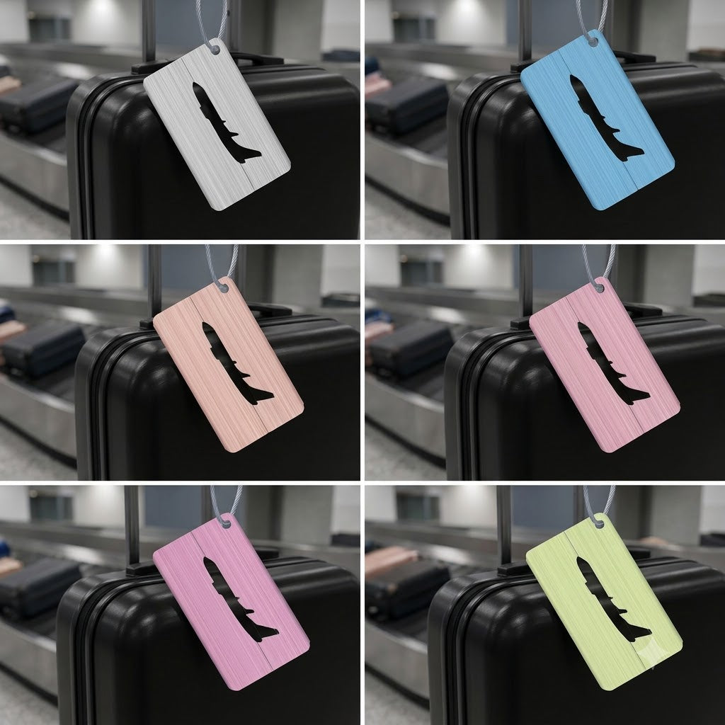Aluminum Luggage Tag – Durable Travel ID Tag with Stainless Steel Ring