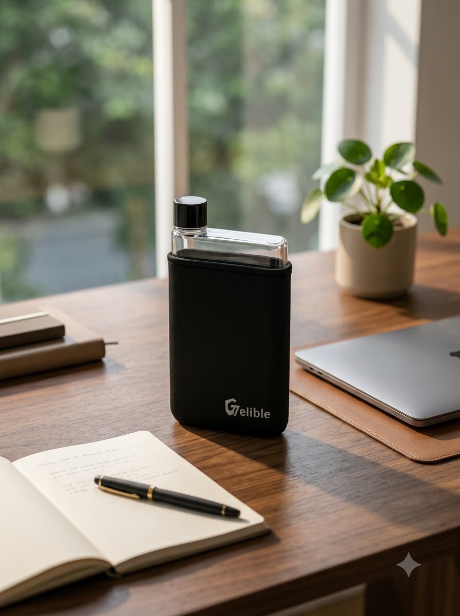 Slim Flat Water Bottle – The Space-Saving Everyday Bottle