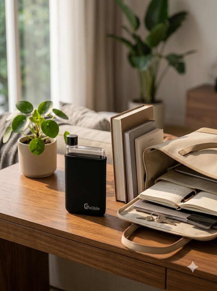 Slim Flat Water Bottle – The Space-Saving Everyday Bottle