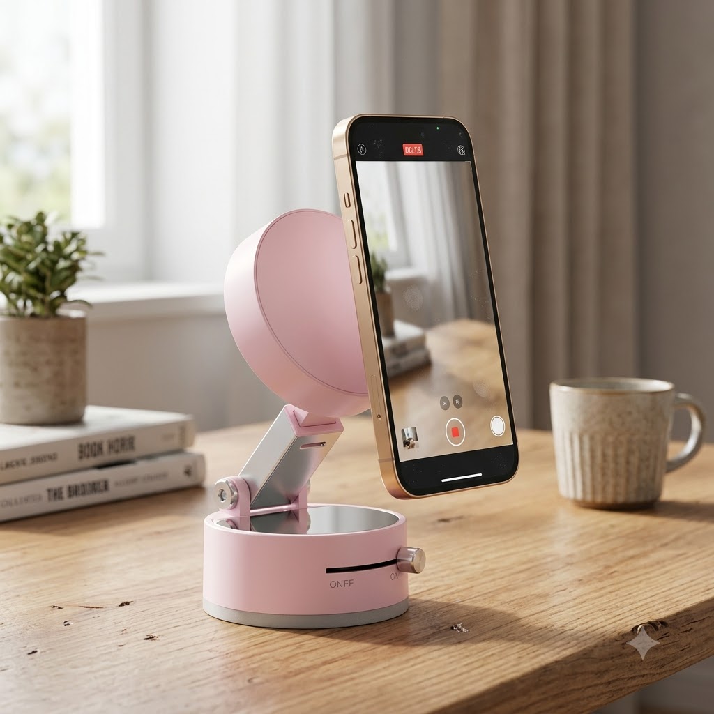 Multifunctional Double-Sided Magnetic Phone Holder | Strong Suction Cup Mount for Car, Desk & Travel