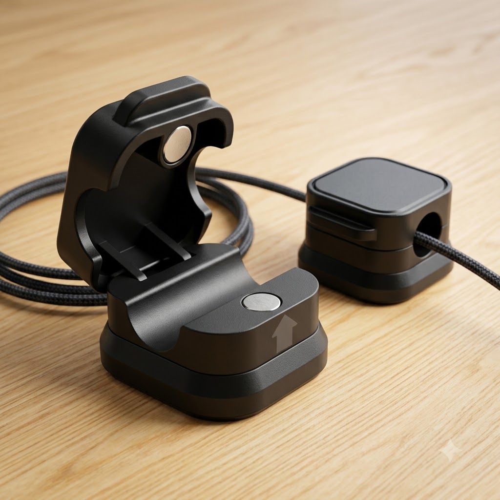 Magnetic Cable Organizer – Adhesive Cable Holder for Desk, Home & Car