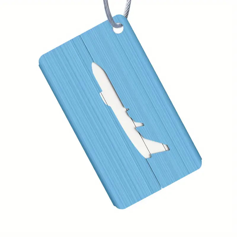 Aluminum Luggage Tag – Durable Travel ID Tag with Stainless Steel Ring