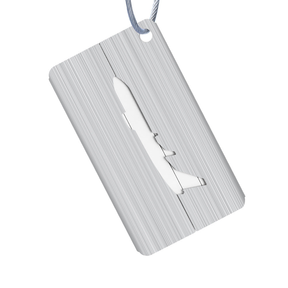 Aluminum Luggage Tag – Durable Travel ID Tag with Stainless Steel Ring