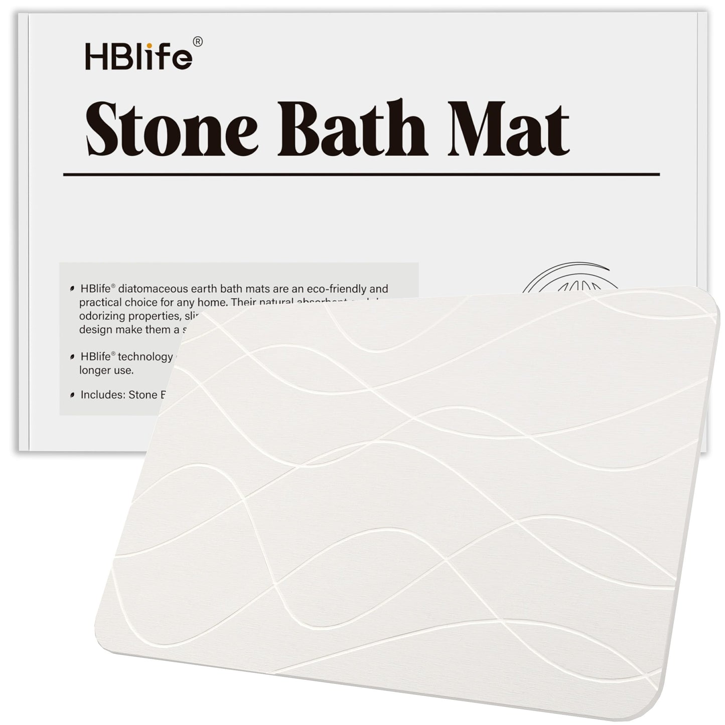 Quick Dry Stone Bath Mat | Ultra Absorbent Non-Slip Bathroom Mat