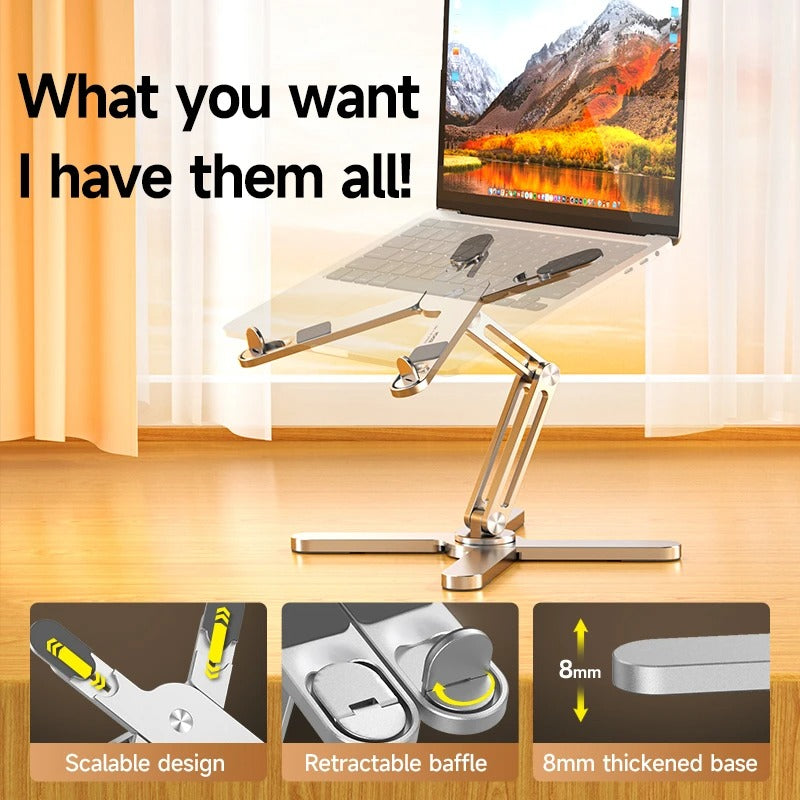 360° Rotating Aluminum Laptop Stand for MacBook