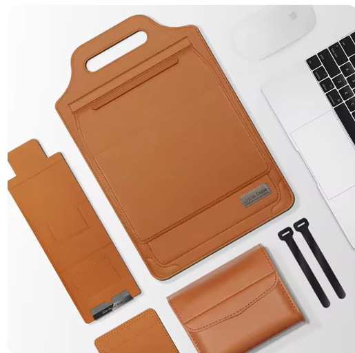 Premium Laptop Sleeve with Adjustable Stand & Phone Holder