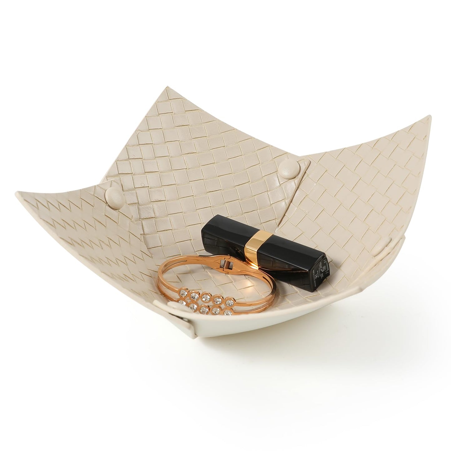 PU Leather Valet Tray – 2-Pack | Catchall Organizer for Keys, Jewelry, Watch & Everyday Essentials