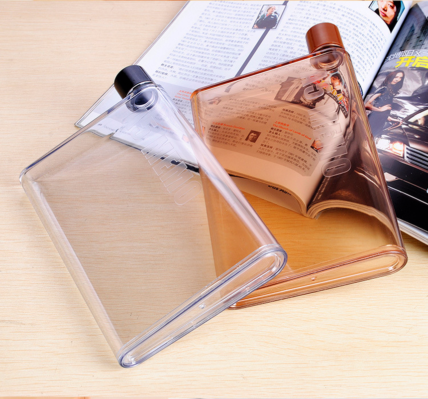 Slim Flat Water Bottle – BPA-Free Reusable Bottle That Fits Like a Notebook